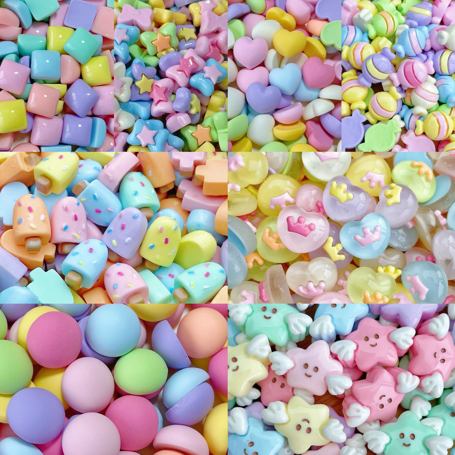 20/30/50Pcs Mixed Mini Cartoon - огляд і ціна Resin Art Earrings Material