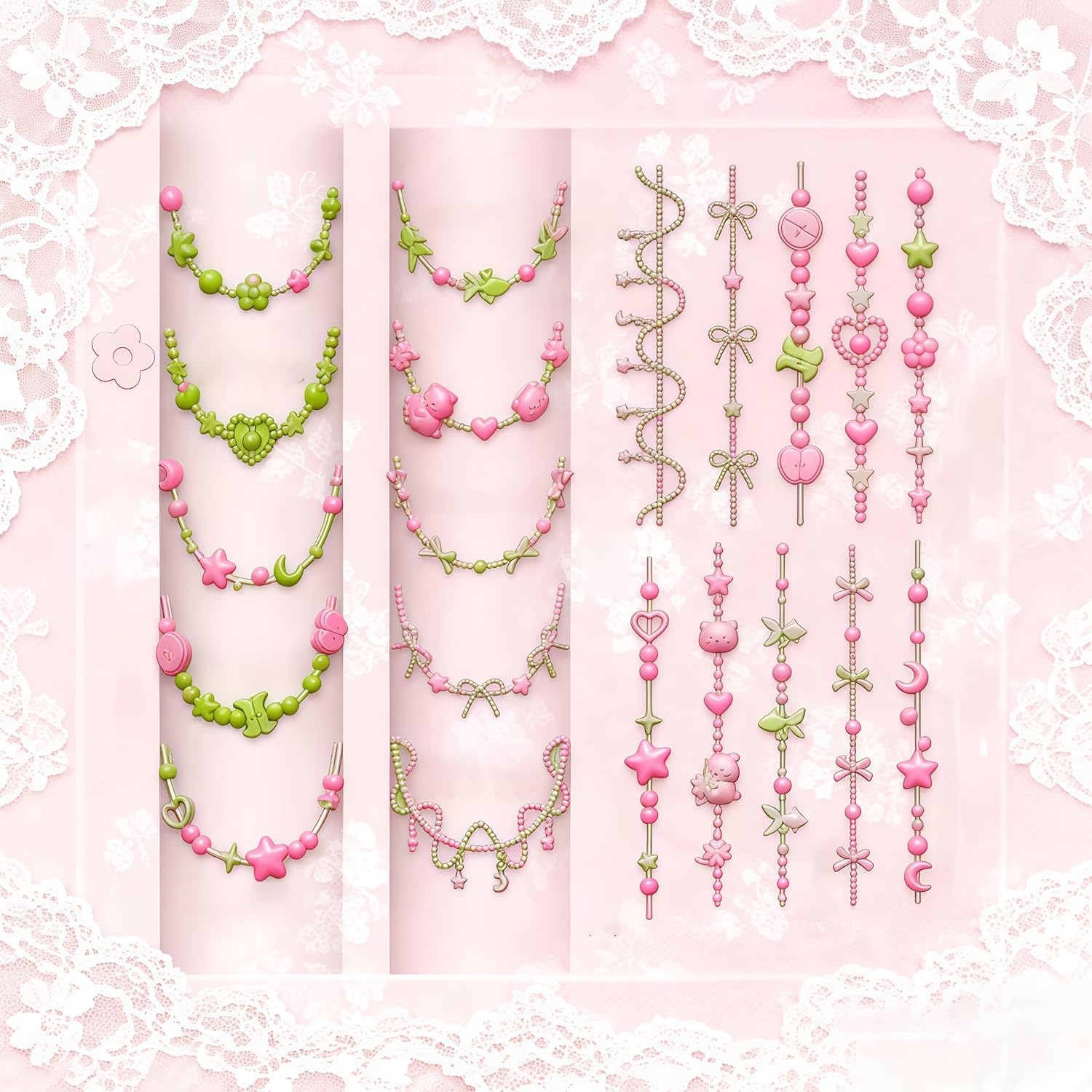 3D Bead Necklace Gel Nail Art  - огляд і ціна Resin Art Necklace