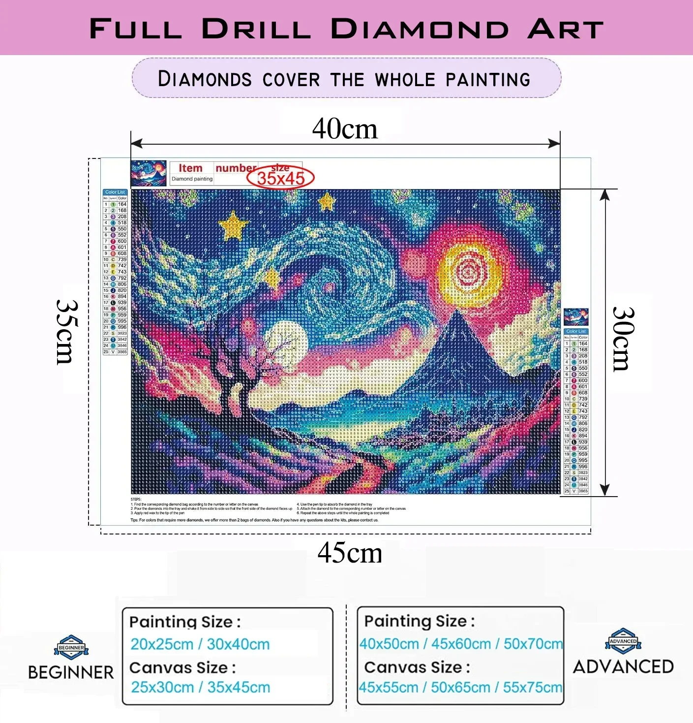 1pc frameless 5D Diamond Paint - огляд і ціна Resin Art Learning