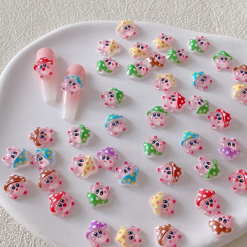 2/10/20pcs Kirby Nail Charms 3 - огляд і ціна Resin Art Decor