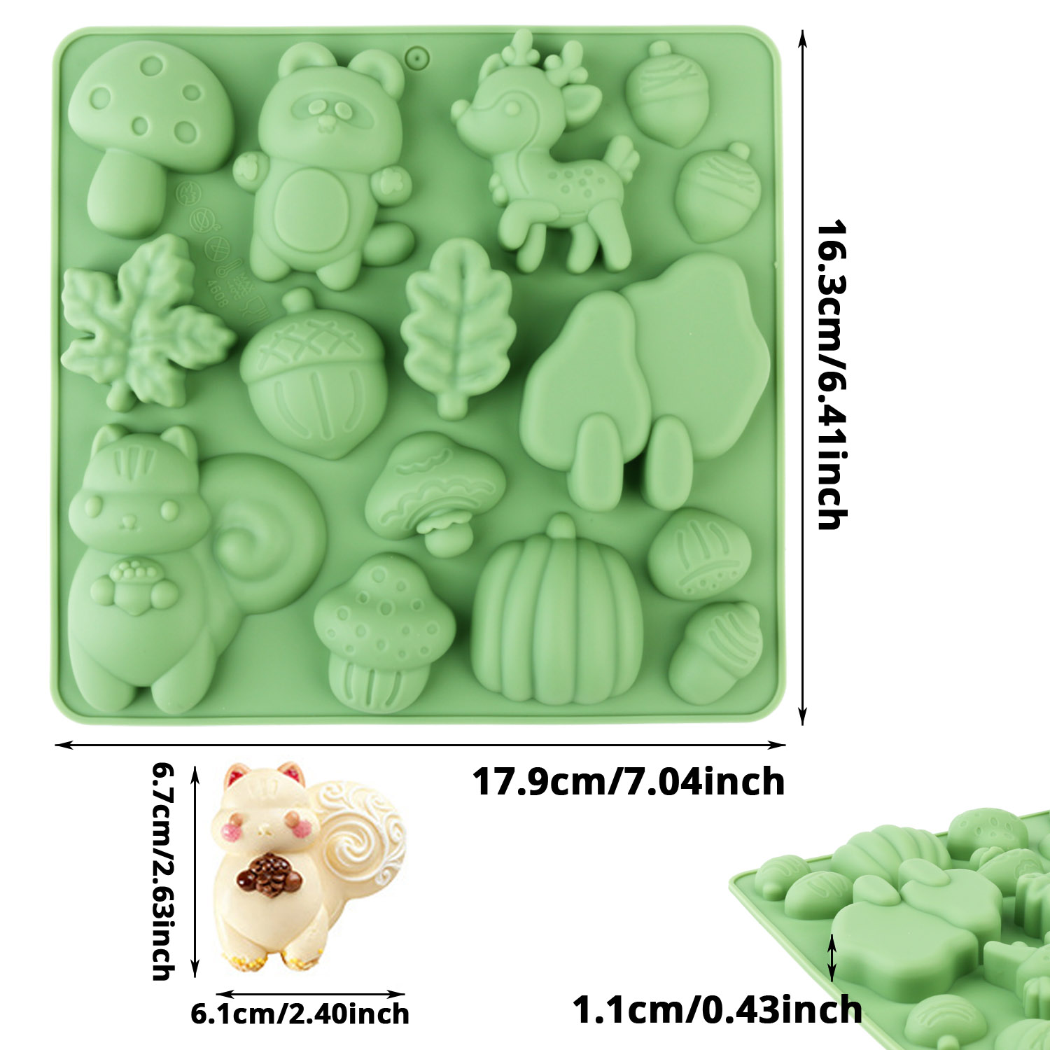 1 Silicone Cake Mold in the Sh - огляд і ціна Resin Art Decor