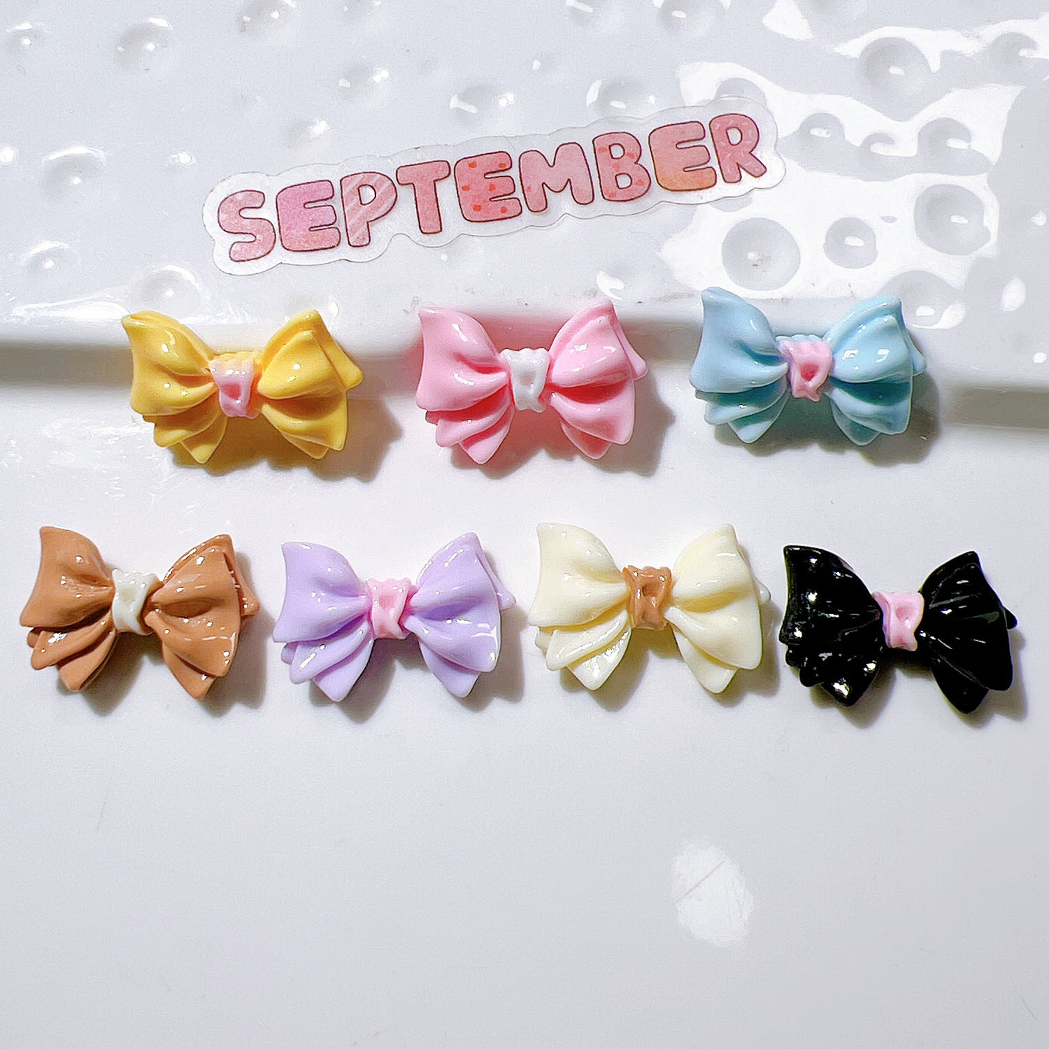 10-30Pcs Color Glossy Bowknot  - огляд і ціна Resin Art Earrings Material