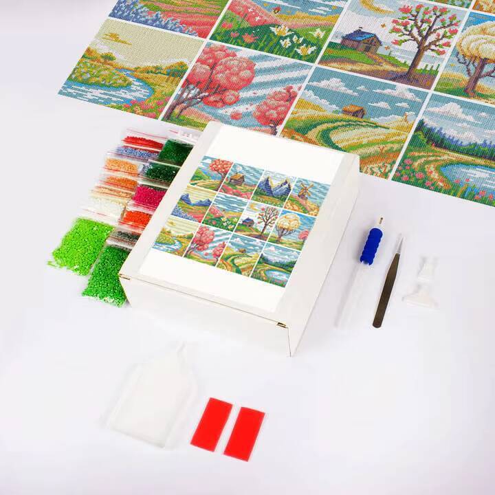 HUACAN 12pcs Landscape Mini Di - огляд і ціна Resin Art On Wall