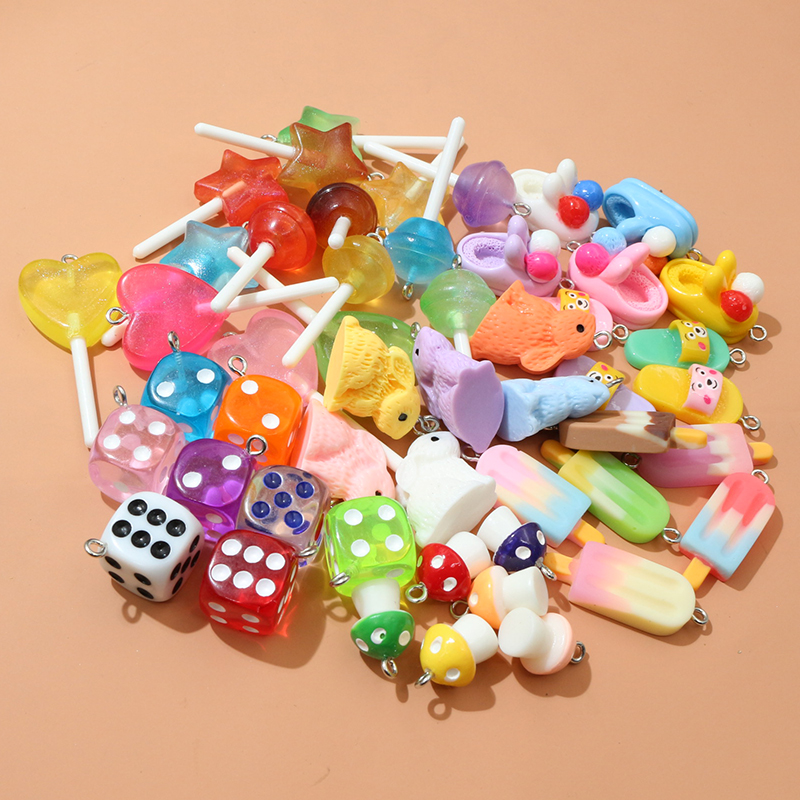 10PCS Resin Pendant Charms Rab - огляд і ціна Resin Art Jewellery
