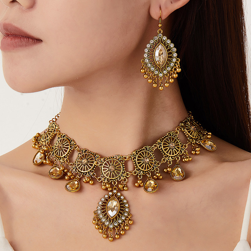 Retro Jewelry Set For Women Ho - огляд і ціна Resin Art Necklace