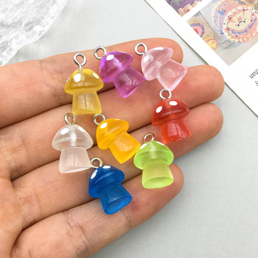 16pcs Luminous Mushroom Charms - огляд і ціна Resin Art Box