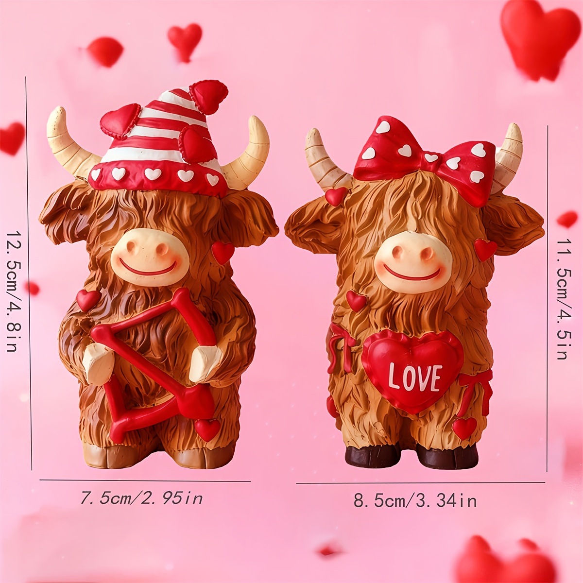 Highland Cow Couple Resin Orna - огляд і ціна Resin Art Design For Wedding