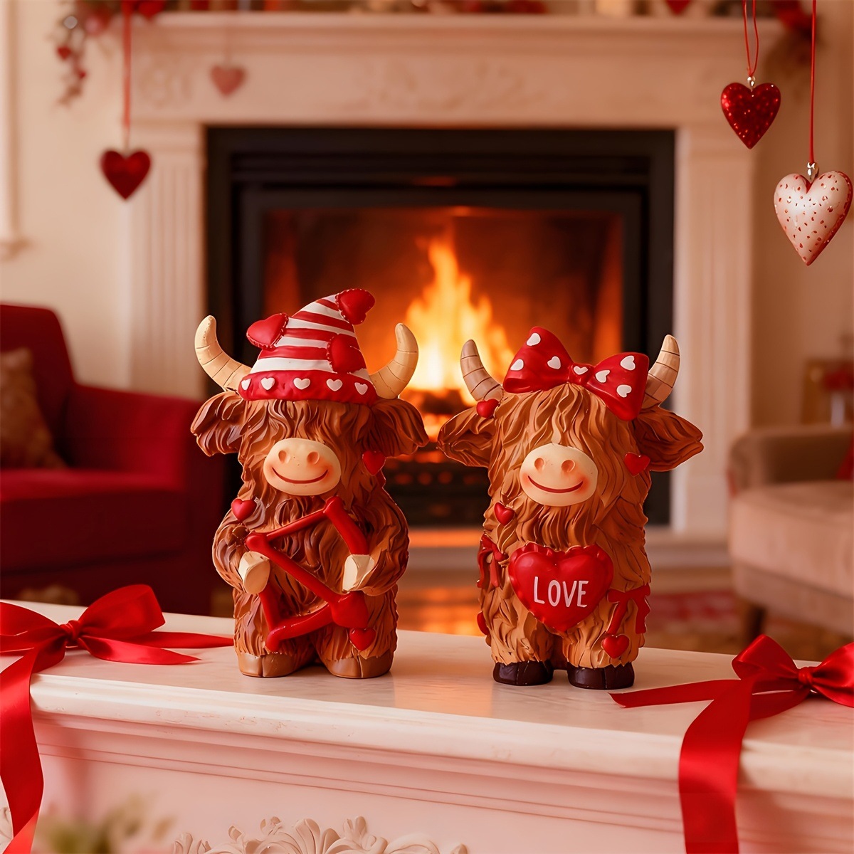 Highland Cow Couple Resin Orna - огляд і ціна Resin Art Design For Wedding