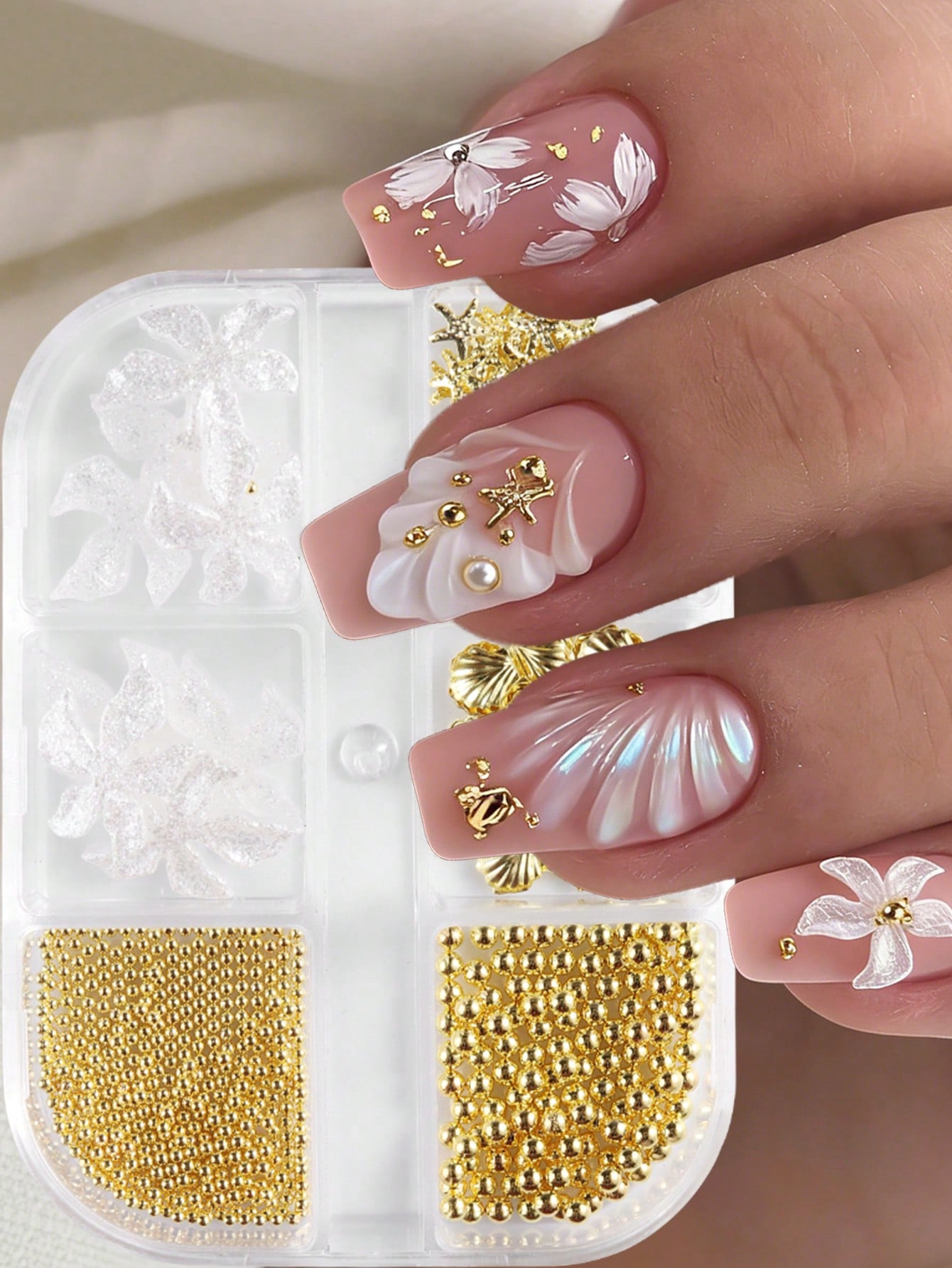 Shiny Hibiscus Flower Nail Art - огляд і ціна Resin Art Design For Wedding