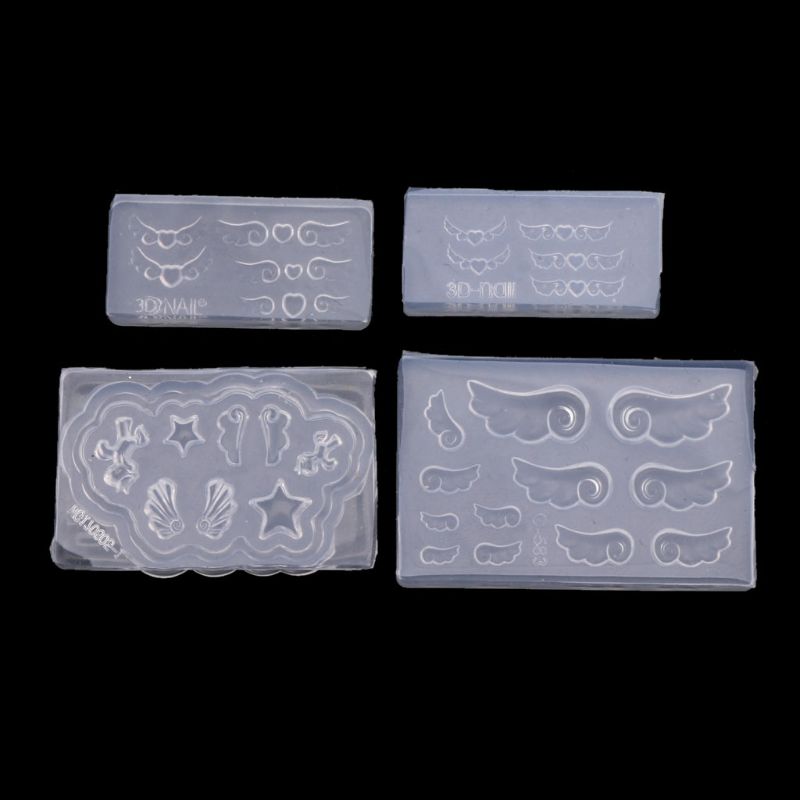 4Pcs DIY Mini Heart Wings Resi - огляд і ціна Resin Art Earrings Material