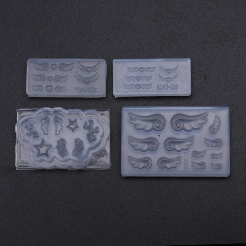 4Pcs DIY Mini Heart Wings Resi - огляд і ціна Resin Art Earrings Material
