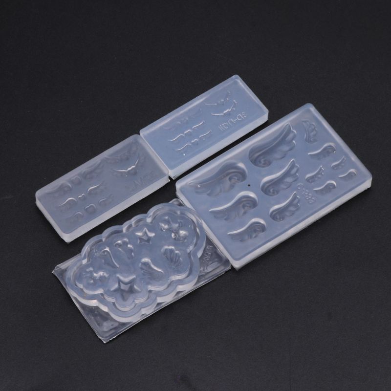 4Pcs DIY Mini Heart Wings Resi - огляд і ціна Resin Art Earrings Material