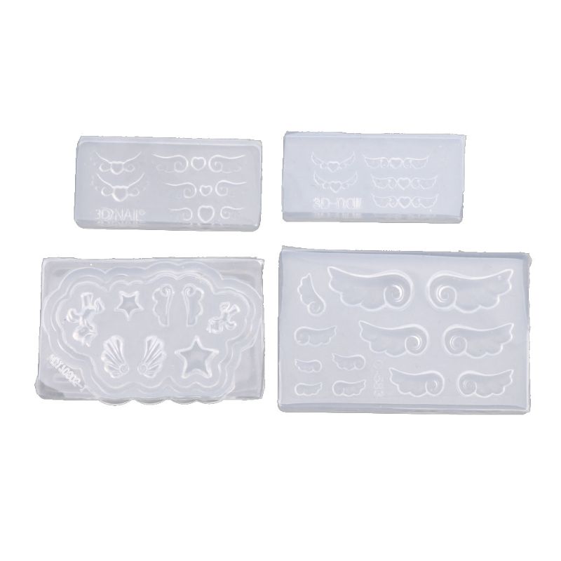 4Pcs DIY Mini Heart Wings Resi - огляд і ціна Resin Art Earrings Material