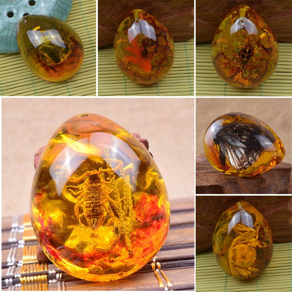 DIY Jewelry Craft Amber Stone  - огляд і ціна Resin Art Necklace