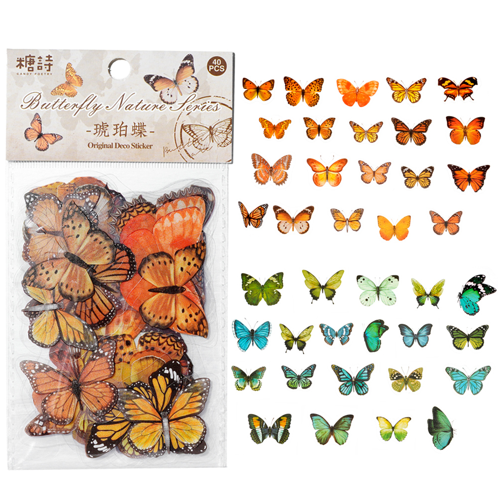 40pcs Colorful Butterfly Wings - огляд і ціна Resin Art Sticker
