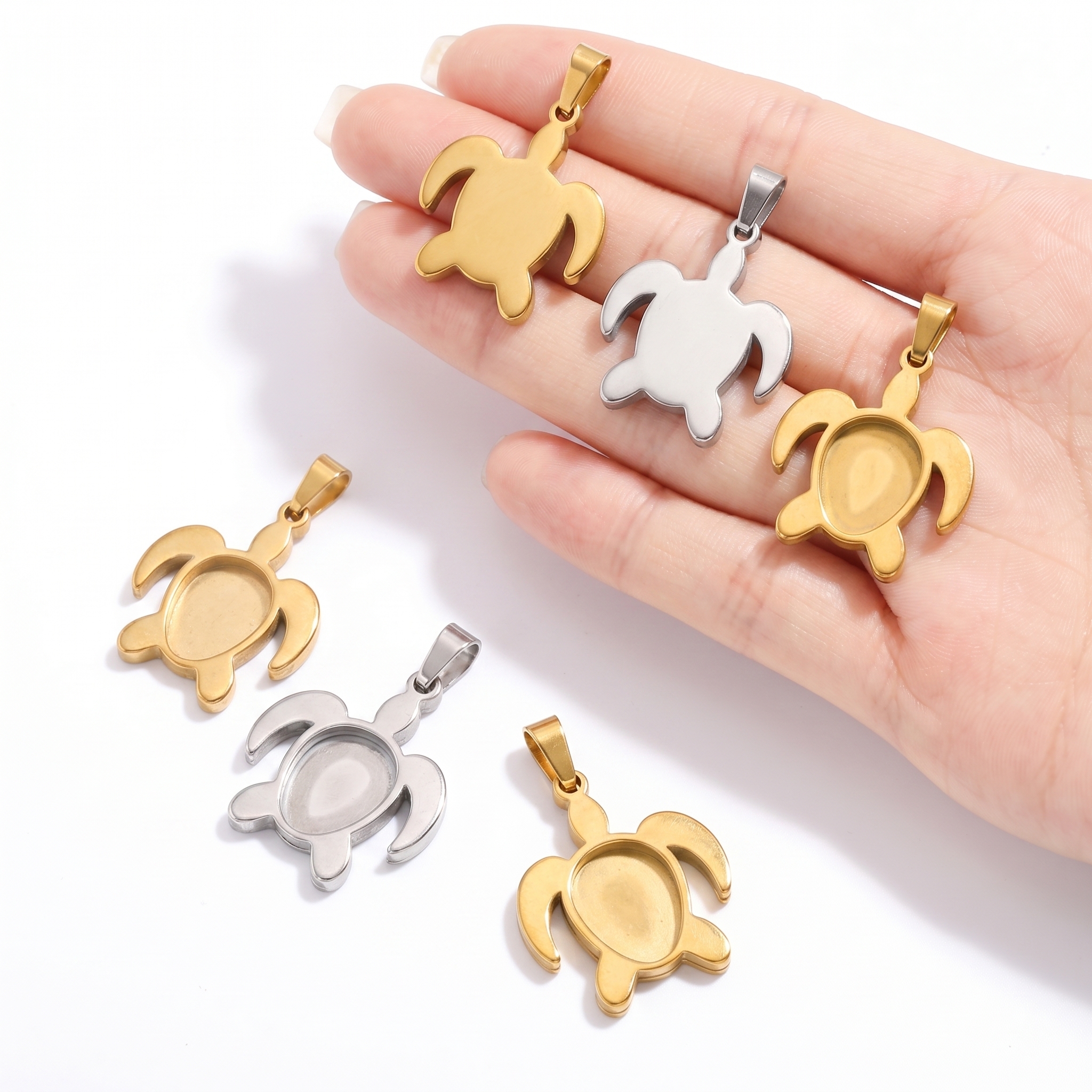 5pcs Stainless Steel Turtle Pe - огляд і ціна Resin Art Box