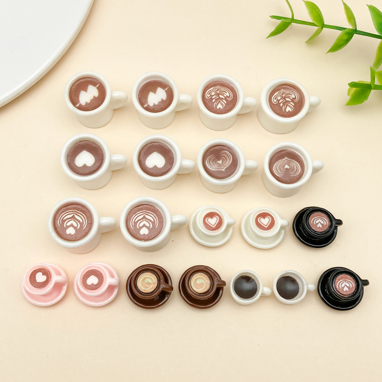 10/20pcs/lot Cute Latte Art Co - огляд і ціна Resin Art Necklace