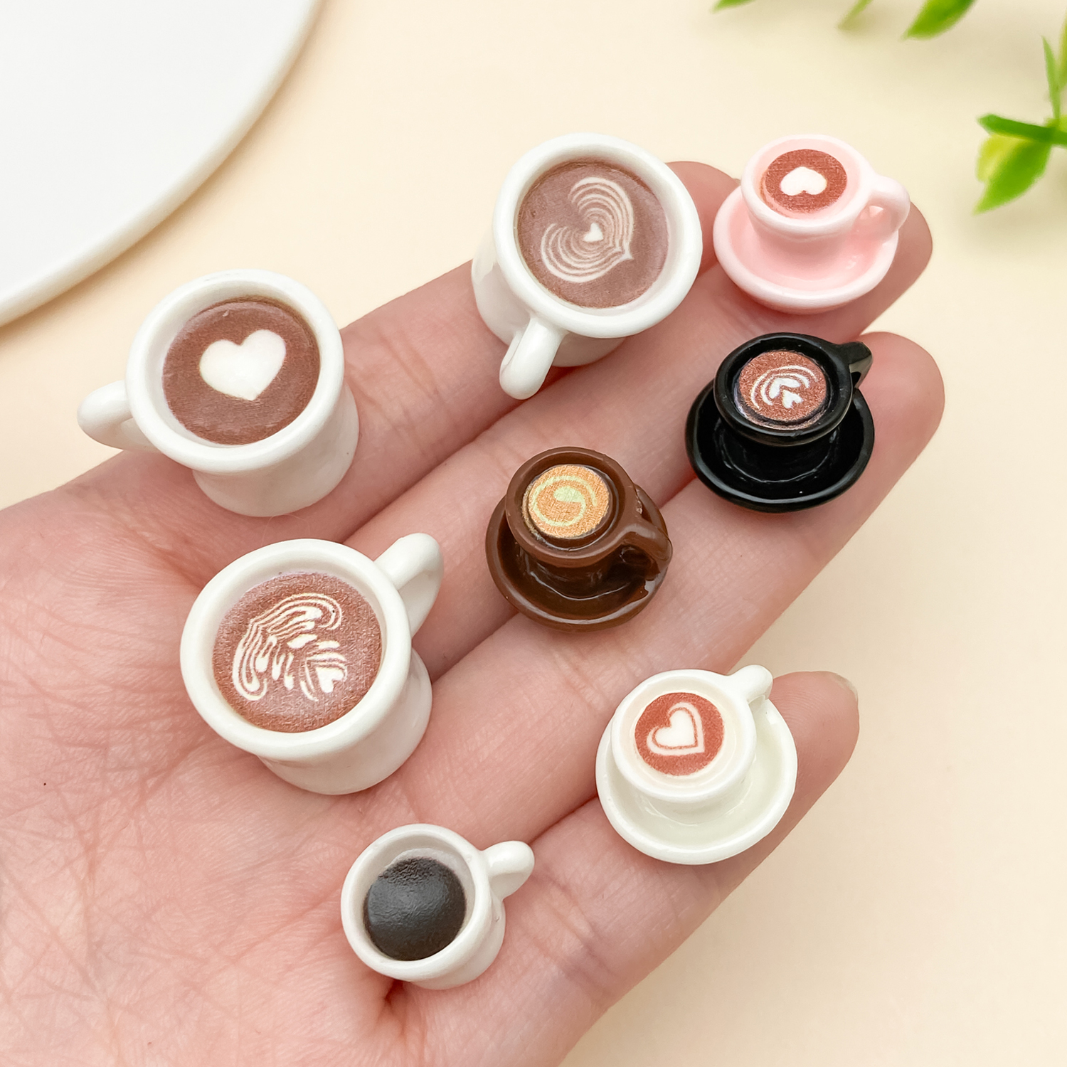 10/20pcs/lot Cute Latte Art Co - огляд і ціна Resin Art Necklace