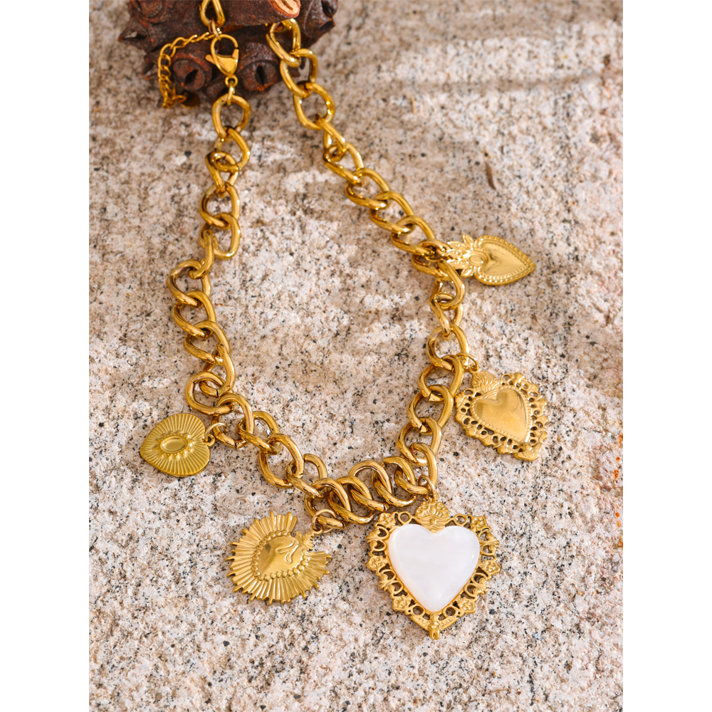 Yhpup 18K Golden Plated Stainl - огляд і ціна Resin Art Necklace