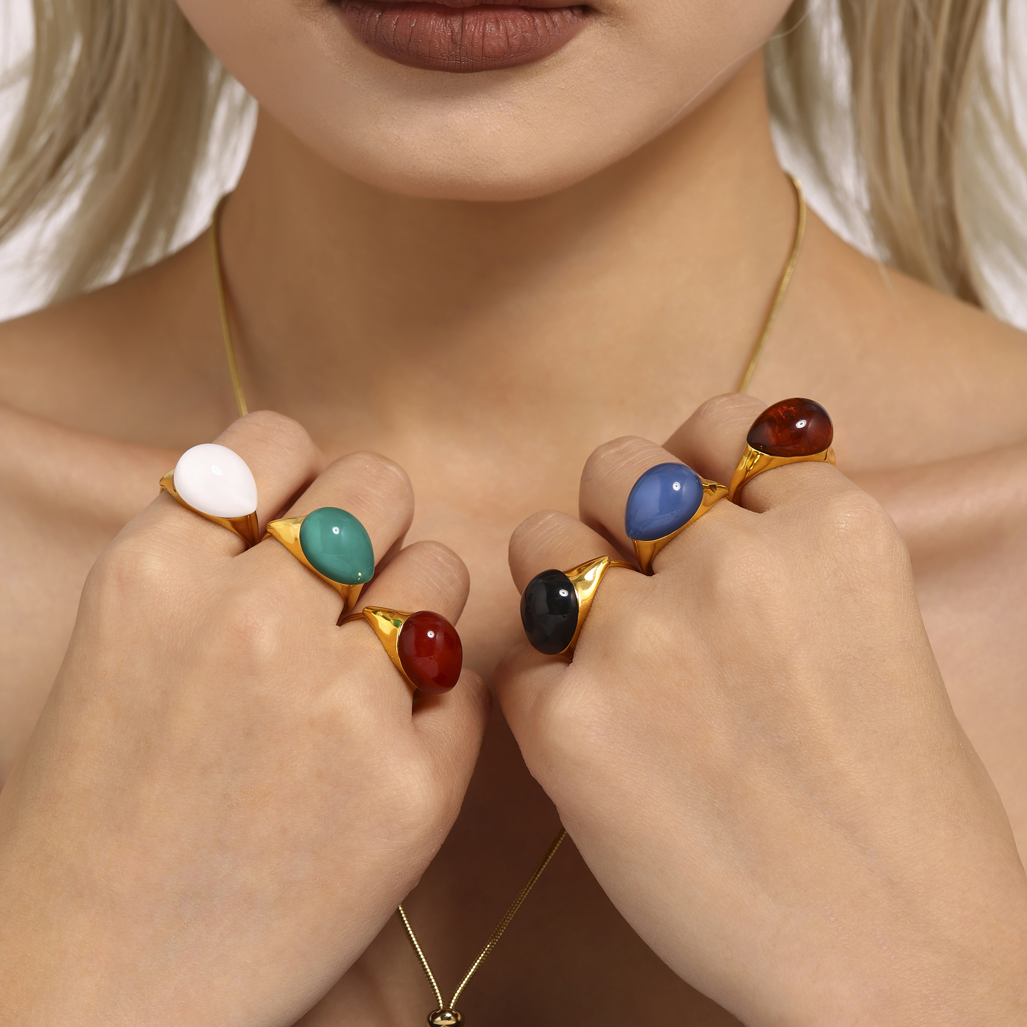 New Multi-color Resin Water Dr - огляд і ціна Resin Art Necklace