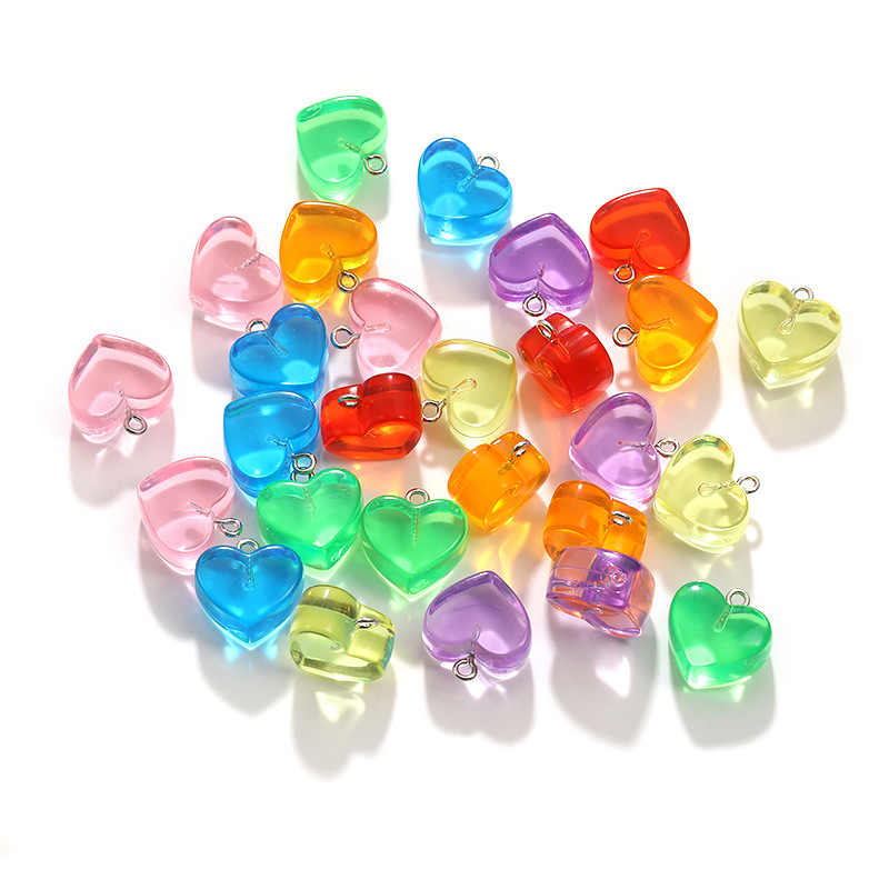 10pcs 15x18MM Multicolor Trans - огляд і ціна Resin Art Necklace
