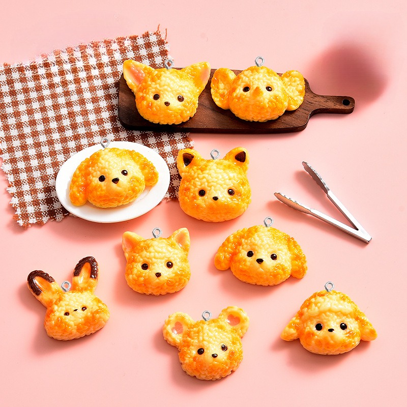 10Pcs Cartoon Biscuits Dog Res - огляд і ціна Resin Art Earrings Material