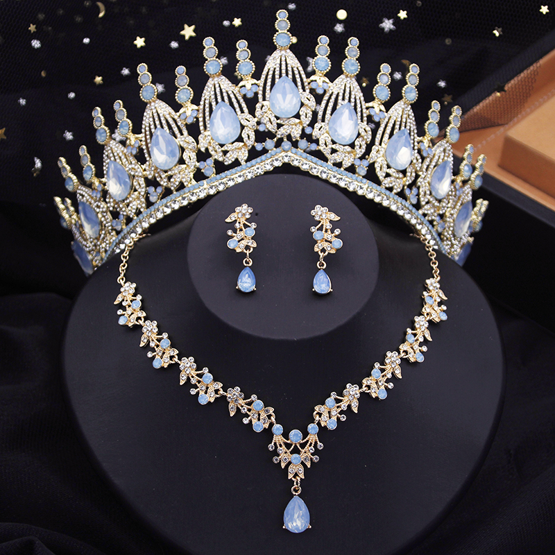 Blue Crown Bridal Jewelry Sets - огляд і ціна Resin Art Necklace